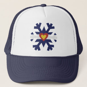 Casquette I flocon de neige de drapeau du Colorado de coeur
