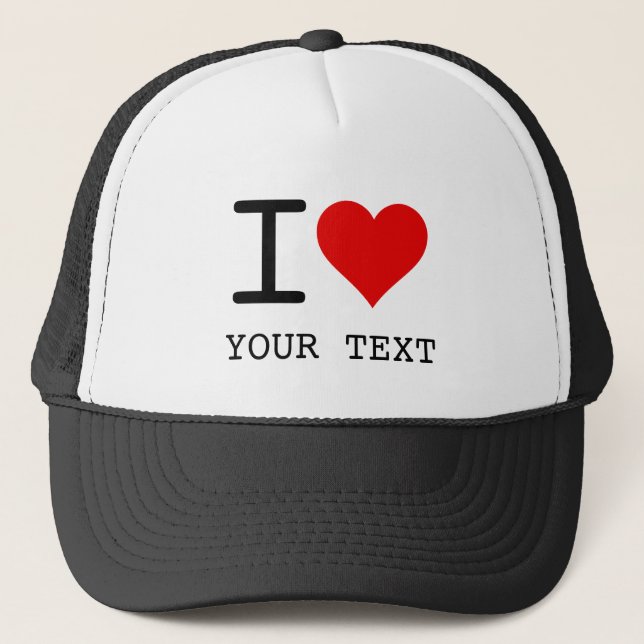 Casquette I Heart Love Template (Devant)