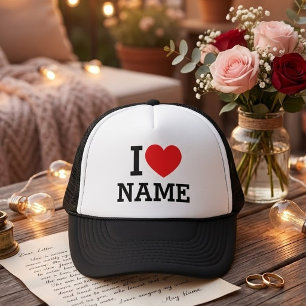 Casquette I Heart Name Trucker Hat