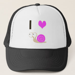 Casquette I heart Snails - Rose