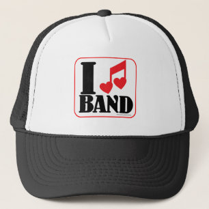 Casquette I Love Band Fun Music Logo Slogan Art