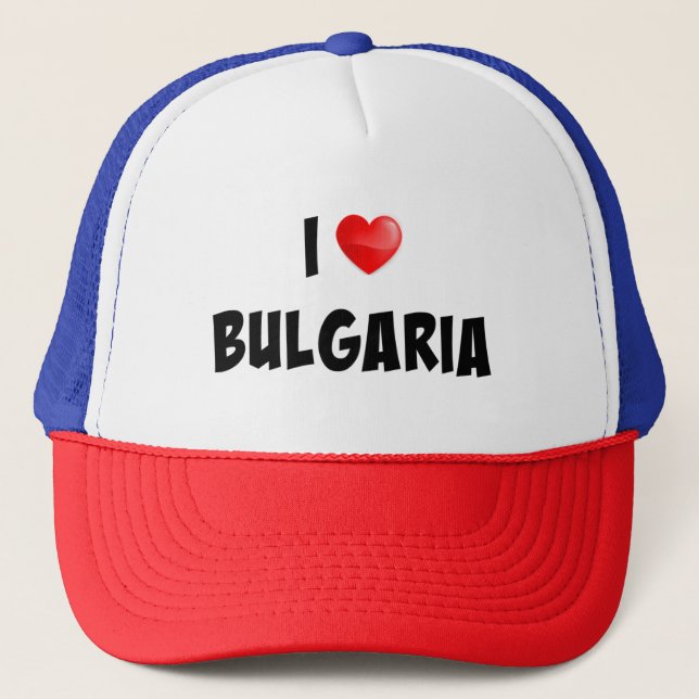 Casquette "I Love Bulgaria" conception personnalisée (Devant)