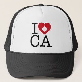 Casquette I Love CA | I Love Canada Custom Trucker Chapeau