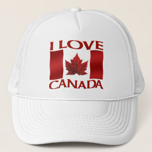 Casquette I Love Canada Flag Trucker Hat Canada Souvenir Cas