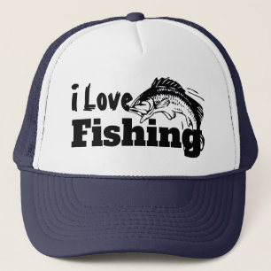 Casquette I Love Fishing bw Trucker Chapeau