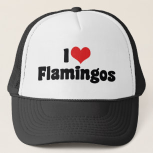 Casquette I Love Heart Flamingos - Pink Flamingo Lovers