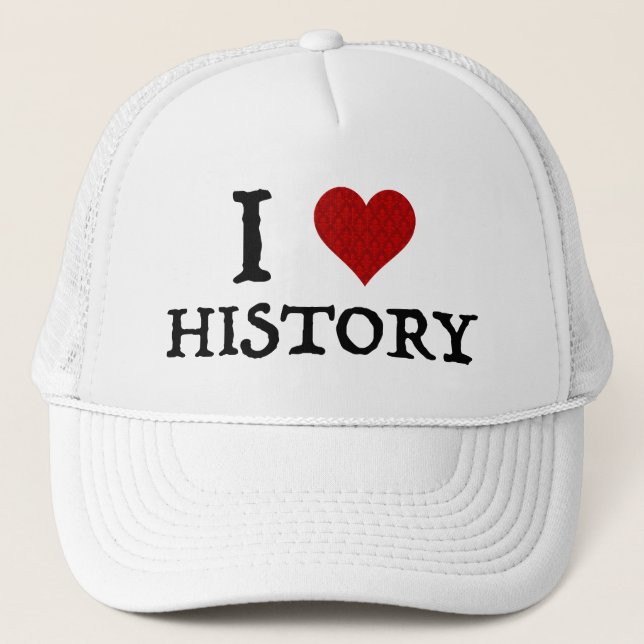 Casquette I Love (Heart) History (Devant)