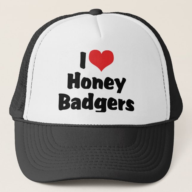 Casquette I Love Heart Honey Badgers (Devant)