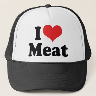 Casquette I Love Heart Meat - Beef Steak BBQ Lover