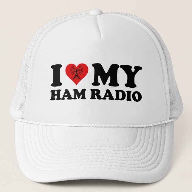 Casquette I Love (Heart) My Ham Radio (Devant)
