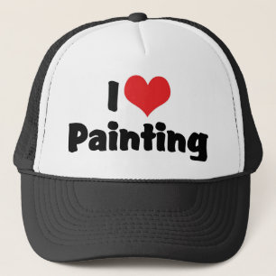 Casquette I Love Heart Painting - Artist Art Lover