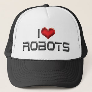 Casquette I Love Heart Robots - Robotics Lover