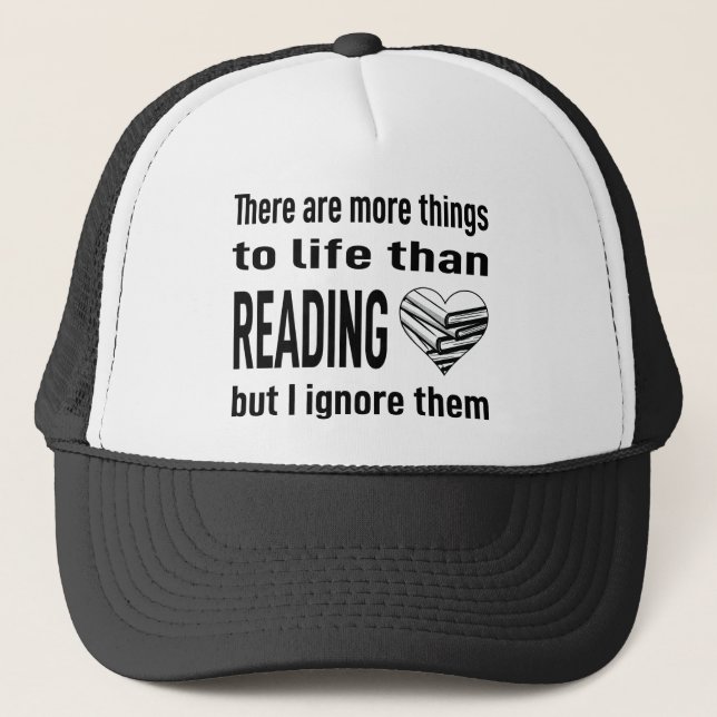 Casquette I Love Lover Lover Lecteur de livres de lecture Pr (Devant)
