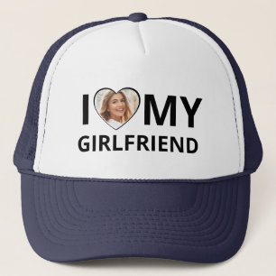 Casquette I Love My Girlfriend Photo Heart Funny Boyfriend