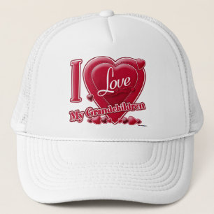 Casquette I Love My Grandchildren red heart - photo