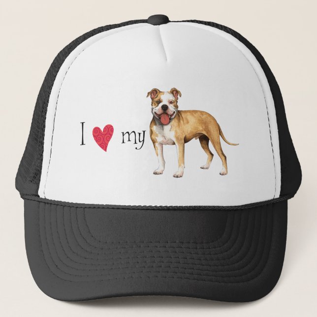 Casquette I Love my pit bull terrier (Devant)