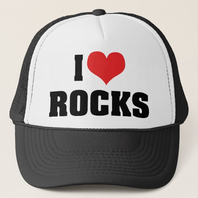 Casquette I Love Rocks - Rock Géologie Géologue Lover (Devant)