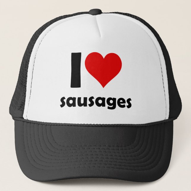 Casquette I love sausages (Devant)