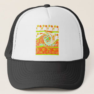Casquette I Love Surf : Belle Florale avec Cool Texte Art