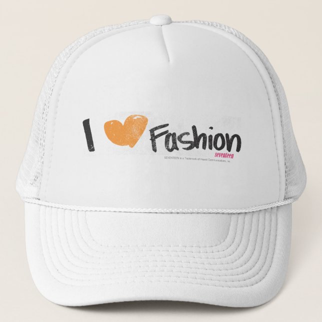 Casquette I orange de mode de coeur (Devant)