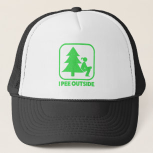 Casquette I Pee Outside Girl Sign Funny Camping Randonnée O