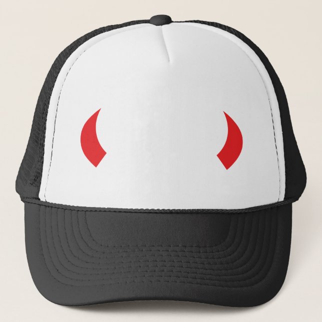 Casquette icône des cornes de diable rouge (Devant)