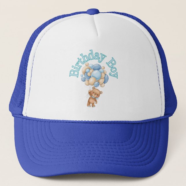 Casquette Idée de garçon Ours d'anniversaire (Devant)