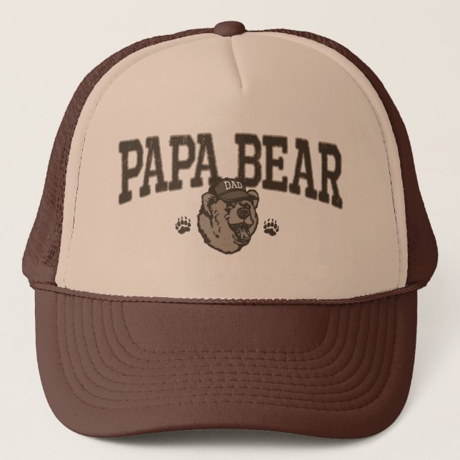 Casquette Idées de cadeau d'ours de papa pour le papa (Devant)