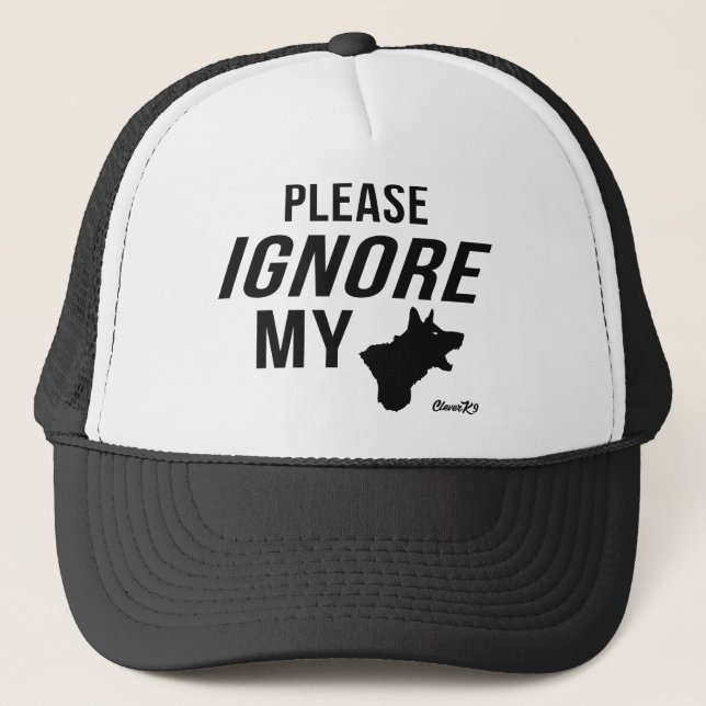 Casquette Ignorer mon chien (Devant)