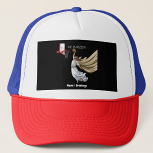 Casquette Il Est Rizzin Drôle Jésus Jouant Basket-Ball Retro