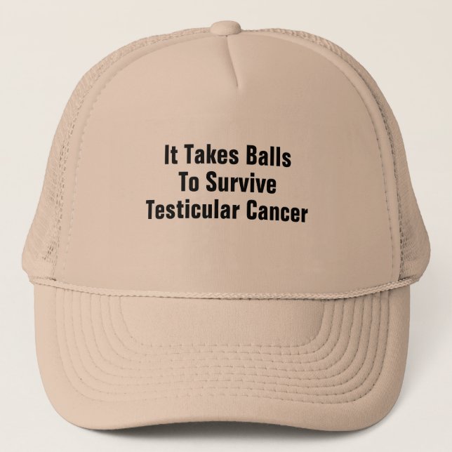 Casquette Il prend des boules pour survivre au cancer du (Devant)