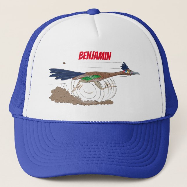 Casquette Illustration amusante de la caricature d'oiseau du (Devant)