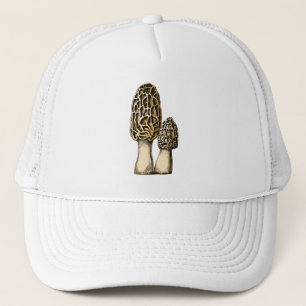 Casquette Illustration botanique Vintage du champignon Morel