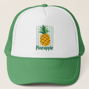 Casquette Illustration d'ananas mignon avec texte manuscrit
