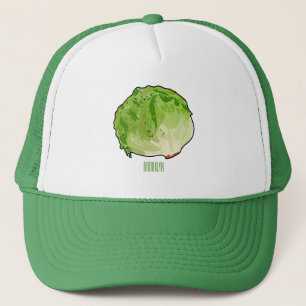 Casquette Illustration de caricature de laitue