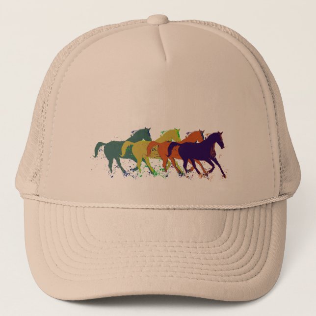 Casquette illustration de chevaux (Devant)