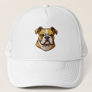 Casquette Illustration de chien bouledogue anglais amateur d