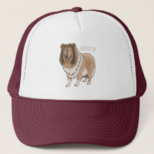 Casquette Illustration de chien Rough collie