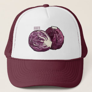 Casquette Illustration de chou rouge