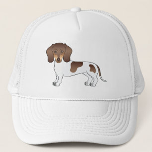 Casquette Illustration de Dachshund à poil court pied brun e