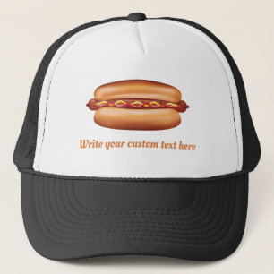 Casquette Illustration de fast-food hot dog avec texte perso