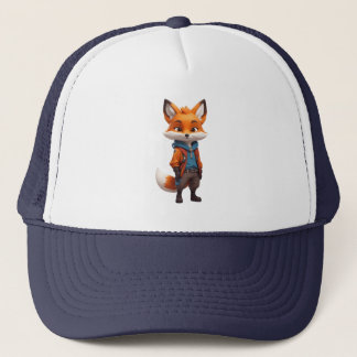 Casquette Illustration de Fox joyeux et aventureux