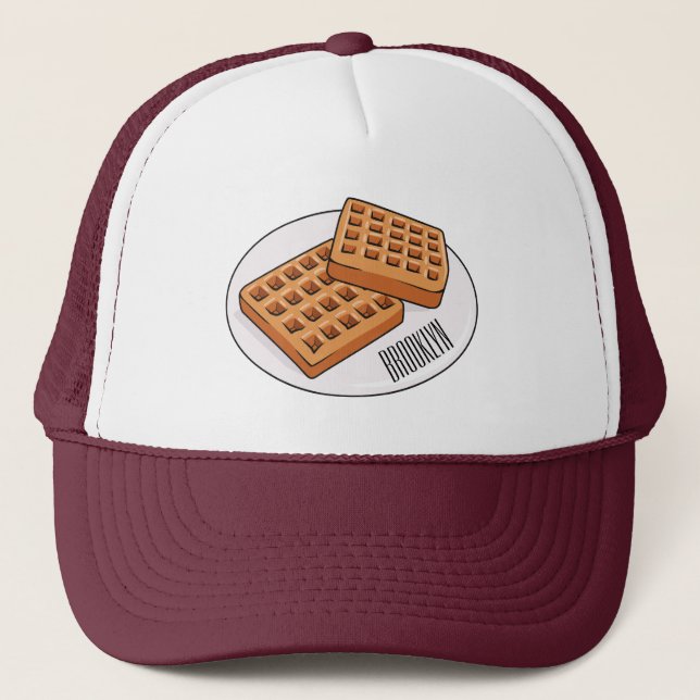 Casquette Illustration de gaufre (Devant)