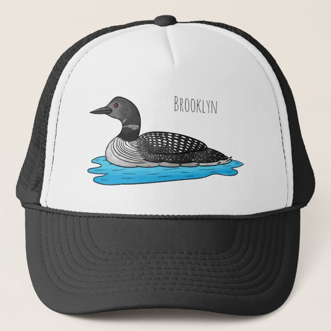 Casquette Illustration de Loon bird (Devant)