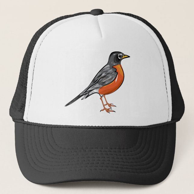 Casquette Illustration de vecteur d'oiseau de Robin (Devant)