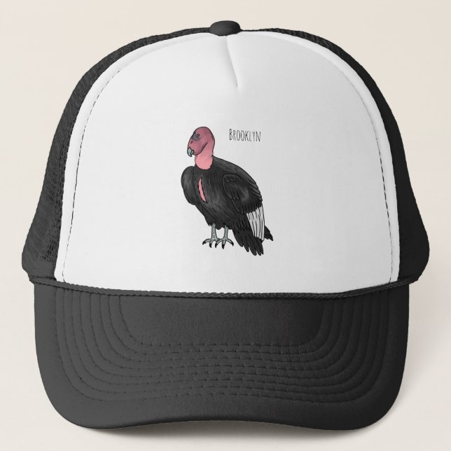 Casquette Illustration d'oiseau condor de Californie (Devant)