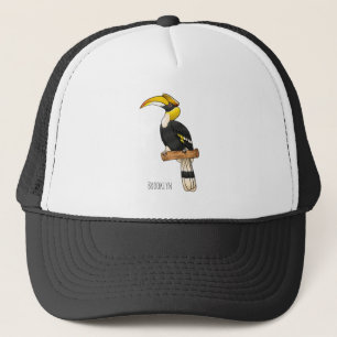 Casquette Illustration d'oiseau de grande corneille