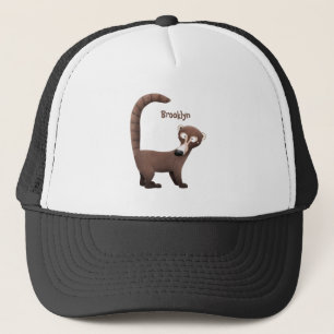 Casquette Illustration drôle curieuse de dessin animé de coa