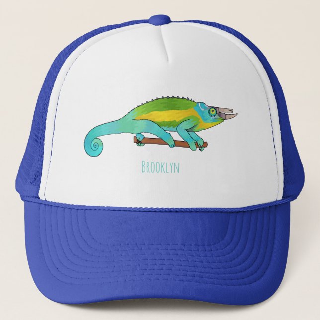 Casquette Illustration du caméléon de Jackson (Devant)