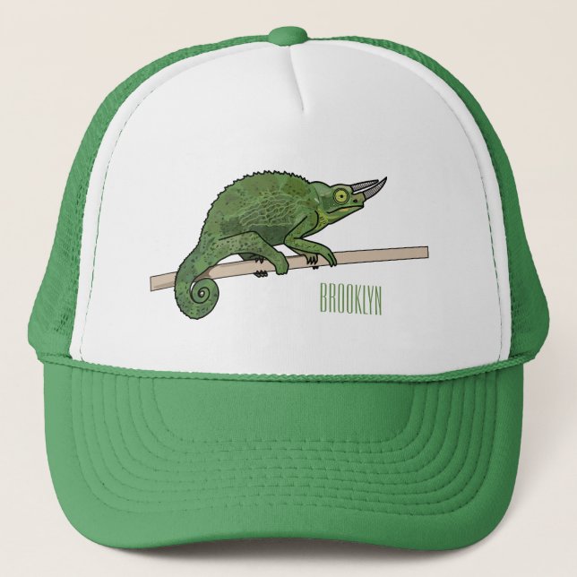 Casquette Illustration du caméléon de Jackson (Devant)